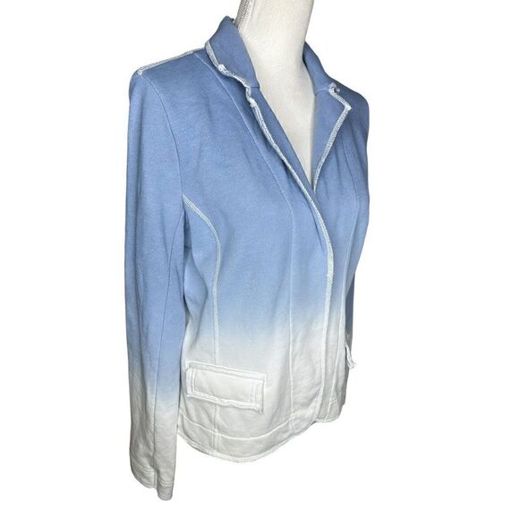 Elliott Lauren Ombre Knit Blazer Chambray Button Up Cardigan Jacket Size Small - Picture 3 of 7